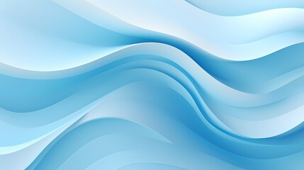Fototapeta premium Smooth blue and white wave patterns creating a modern abstract background.
