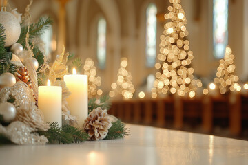 Christmas Eve Candlelight Service In Church