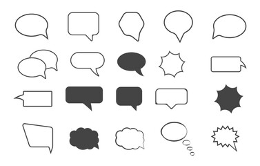 Fototapeta premium Speech bubble svg, Speech bubble silhouette, Speech bubble outline, Speech bubble icon, Speech bubble bundle