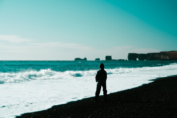 Naklejka premium アイスランドのダイアモンドビーチ