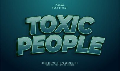Toxic People Editable Text Effect Style 3d 