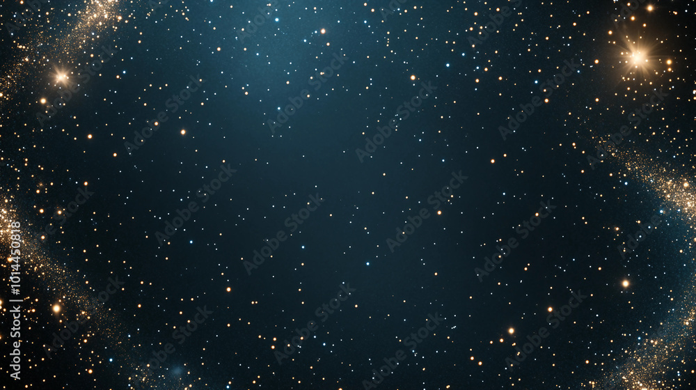 Poster captivating sparkling swirls of light creating a magical cosmic atmosphere