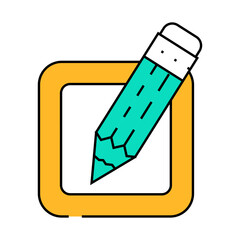 edit file line icon vector. edit file sign. isolated symbol illustration