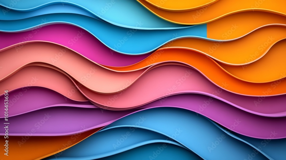 Poster abstract colorful wavy lines background design pattern