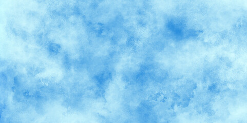 Soft and clear blue watercolor cloudy sky background, texture blue white paper background, Blue watercolor cloudy sky background, Blue clouds on the sky with soft natural cloudy stains.