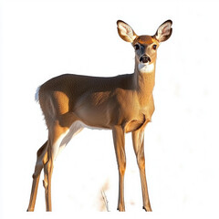 Fototapeta premium White Tail Deer Isolated