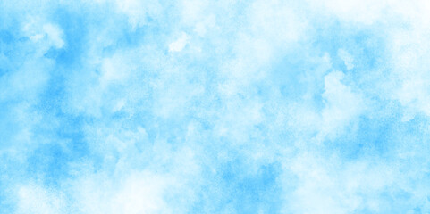 Soft and clear blue watercolor cloudy sky background, texture blue white paper background, Blue watercolor cloudy sky background, Blue clouds on the sky with soft natural cloudy stains.