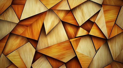 Wooden Geometric Pattern with Warm Tones