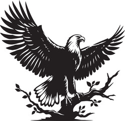 eagle silhouette vector