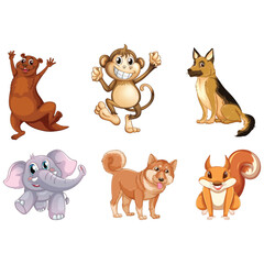 Cat,dog carton Animal vector set 