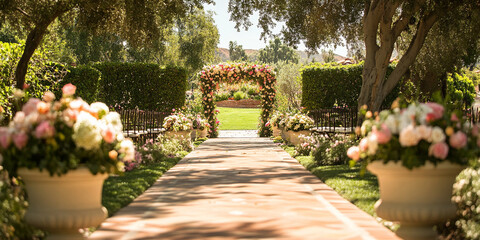 Floral Garden Pathway in Bloom