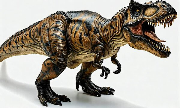 Tyrannosaurus Rex dinosaur 3d t-rex isoated on white Background Video