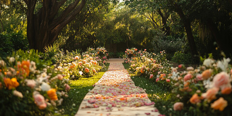 Floral Garden Pathway in Bloom