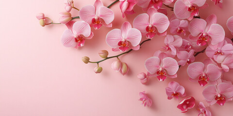 Elegant Pink Orchids on Textured Background