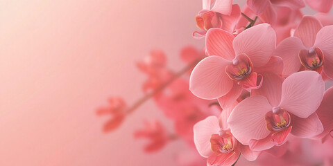 Elegant Pink Orchids on Textured Background