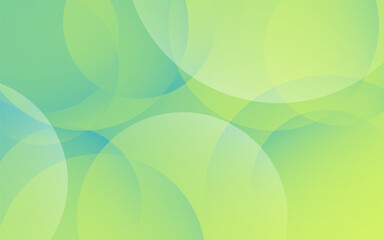 Abstract green and yellow geometric circle pattern illustration background. 3D view and simple pattern. Cool and luxury design.