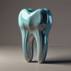 tooth on a white