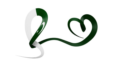 Fototapeta premium Pakistani flag wavy abstract background. 3d illustration. 