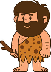 Cute caveman cartoon design art which can be used for your stuff