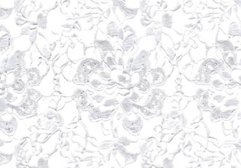 Obraz premium Intricate White Lace on Clear Background: Decorative Pattern