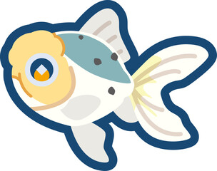 かわいい金魚（天晴）のイラスト