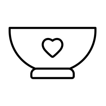 recommend clip art: Bowl black outline icon