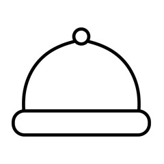 Baby beanie black outline icon