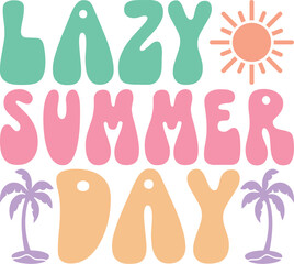 summer retro groovy t shirt design