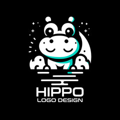 Hippo Vector Logo Design