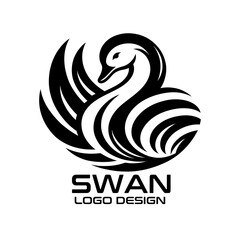 Swan Vector Logo Design