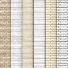 Full frame shot of white painted White brick wall, abstract background