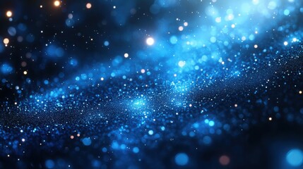 Obraz premium Dark Blue Gradient Background with Floating Data Symbol for Technology and Networking Usage