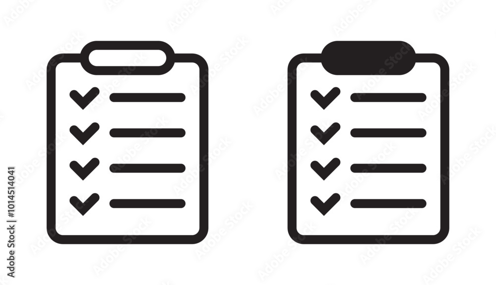Poster clipboard icon isolated on background. checklist sign symbol for web site and app design.