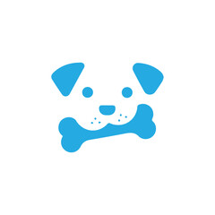 Dog logo design vector illustration. Dog head icon symbol. Dog Vector symbol, Love dog logo design vector
