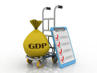 3d illustration gross domestic product