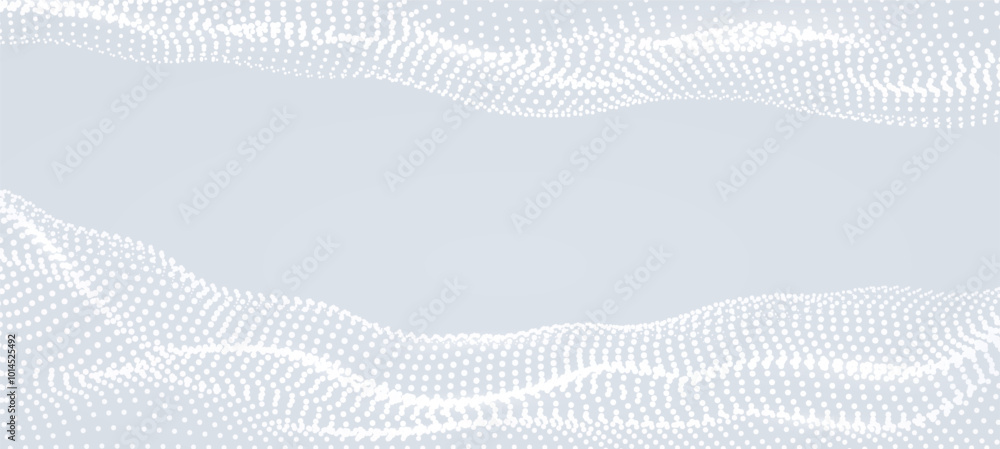 Poster dotted abstract tech background with circle lines. minimal futuristic geometric design.