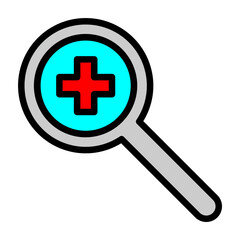 Obraz premium Zoom In Vector Filled Icon Design