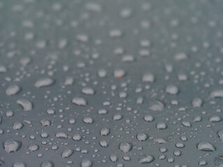 Water Droplets on a Smooth Surface with Light Reflections Creating an Abstract Pattern