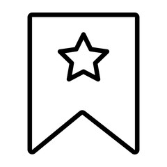 Bookmark Vector Line Icon design
