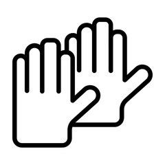 Gloves Vector Line Icon Design
