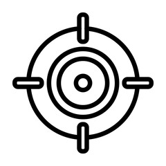 Target Vector Line Icon Design