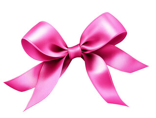 a pink bow with a white background