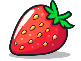 a cartoon of a strawberry