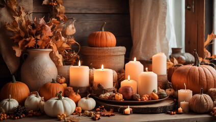 Autumn Cozy Home Interior with Candles 1