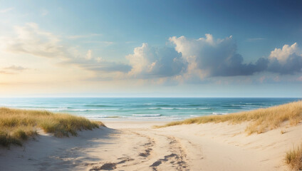 Obraz premium Beach Landscape with Blurry Horizon 2
