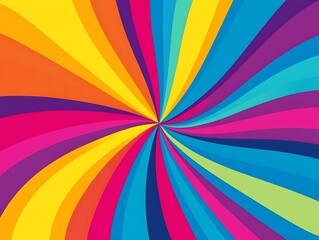 Retro Groovy Sunburst Pattern for 70s Graphic Prints on a Vintage Background
