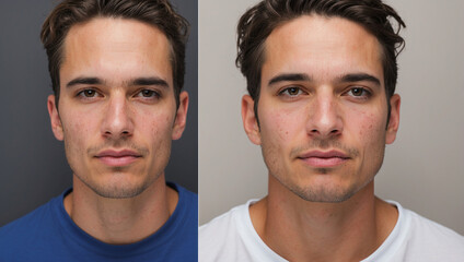 Obraz premium Before and After Skin Treatment 2