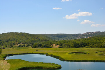 Sarena Jezera (Colorful lakes) at Kosovo Field near Knin in Croatia