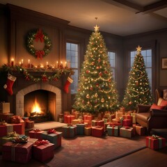 christmas tree with gifts