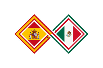 deal concept. spanish and mexican spanish language translation icon. vector illustration isolated on white background